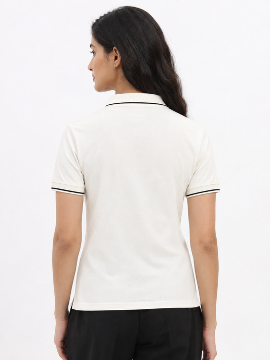 WOMEN'S WHITE POLO SHIRT