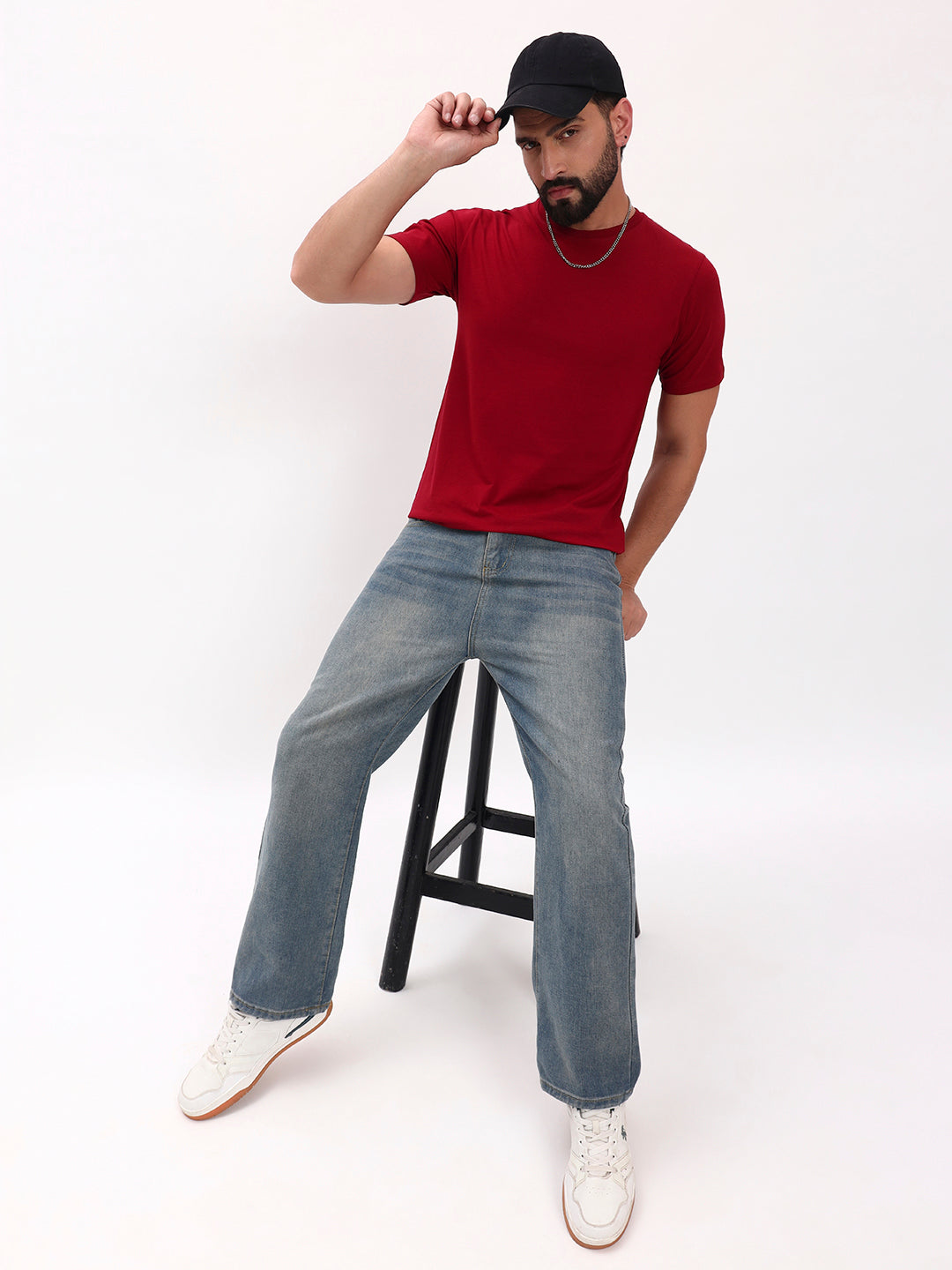 MAROON UNISEX SOLID T-SHIRT