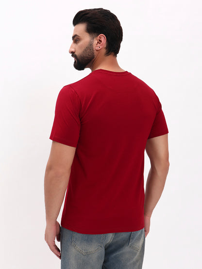 MAROON SOLID T-SHIRT
