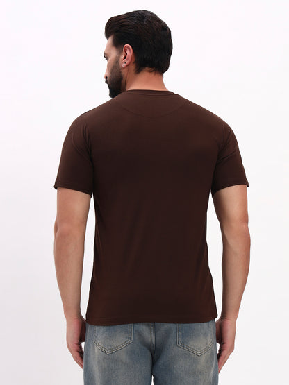 DARK BROWN SOLID T-SHIRT