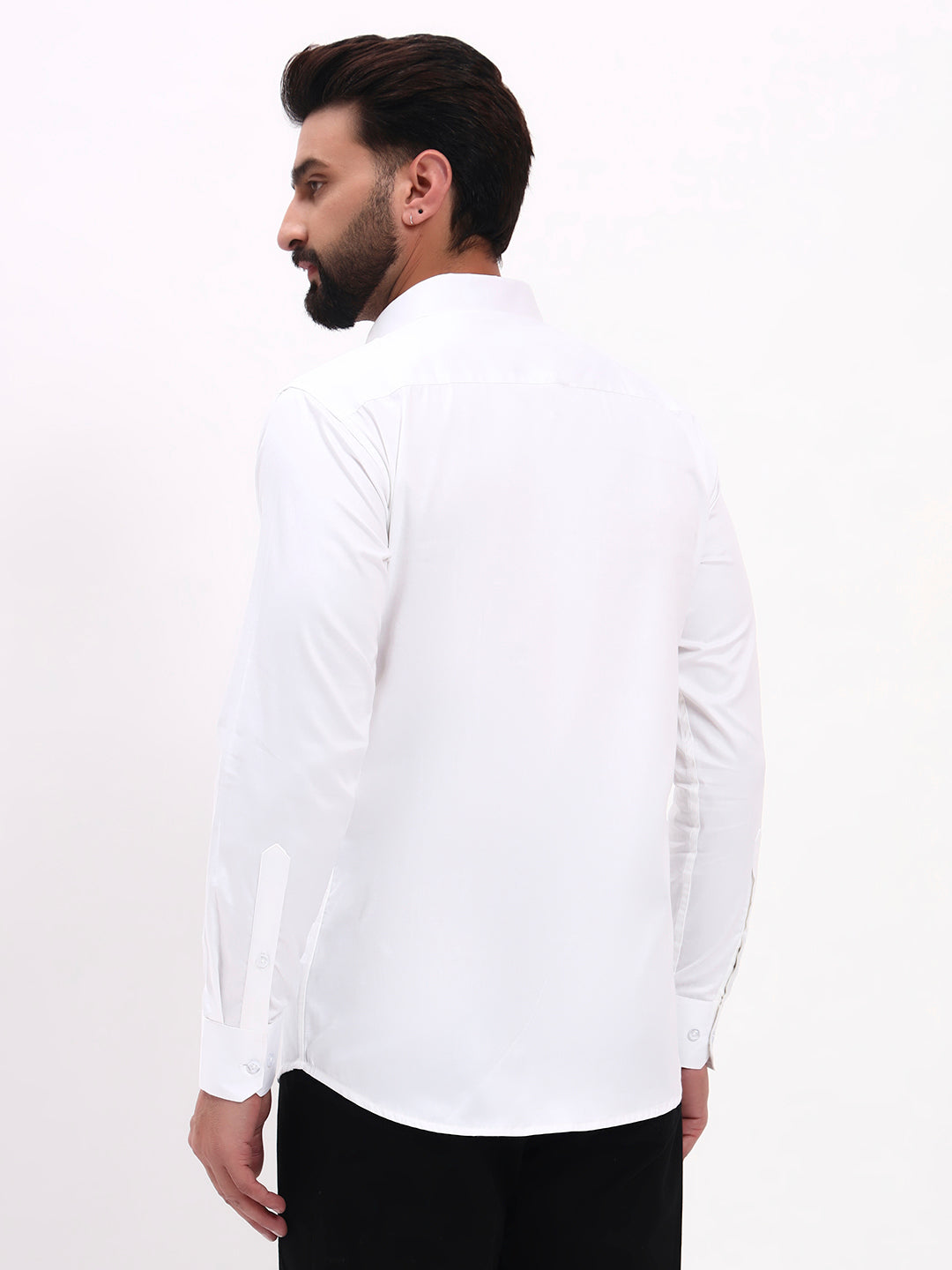 WHITE SATIN SHIRT