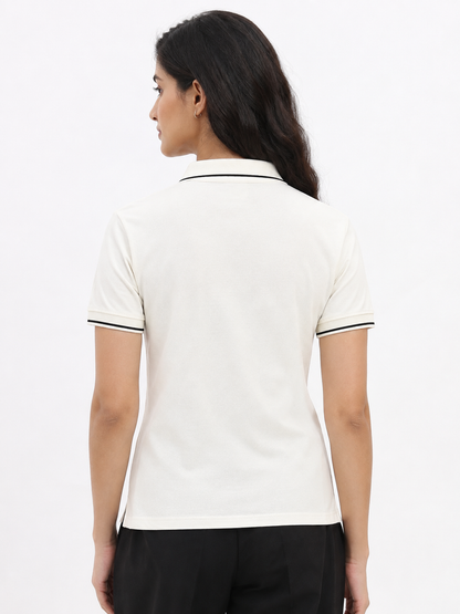 WOMEN'S WHITE POLO SHIRT