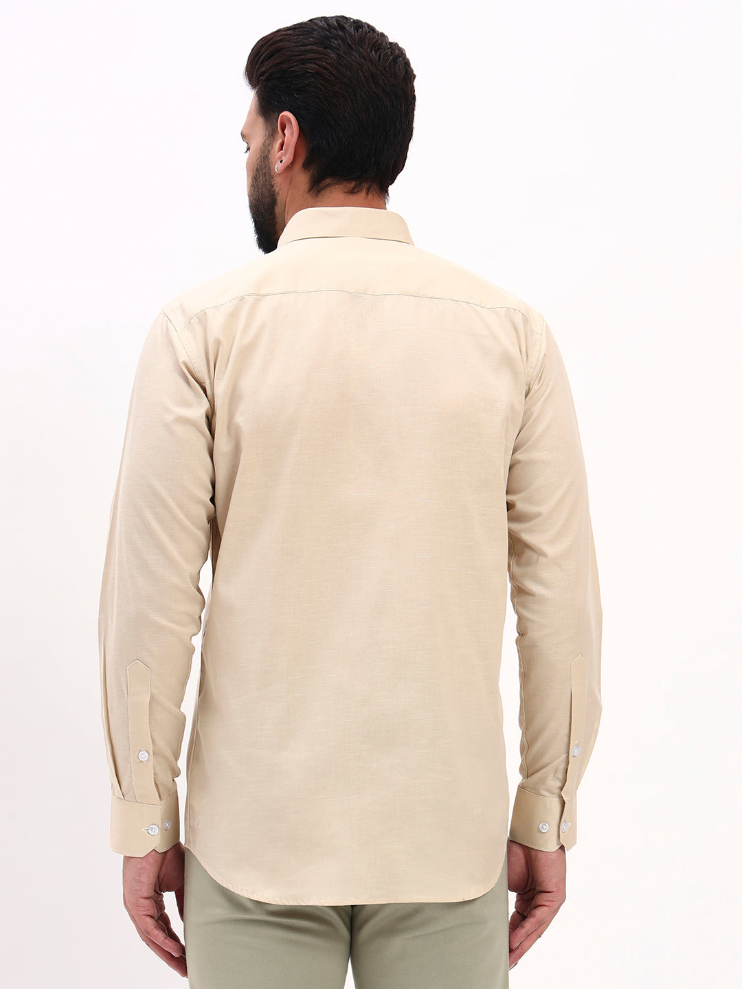 BEIGE LINEN COTTON SHIRT
