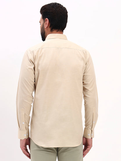 BEIGE LINEN COTTON SHIRT