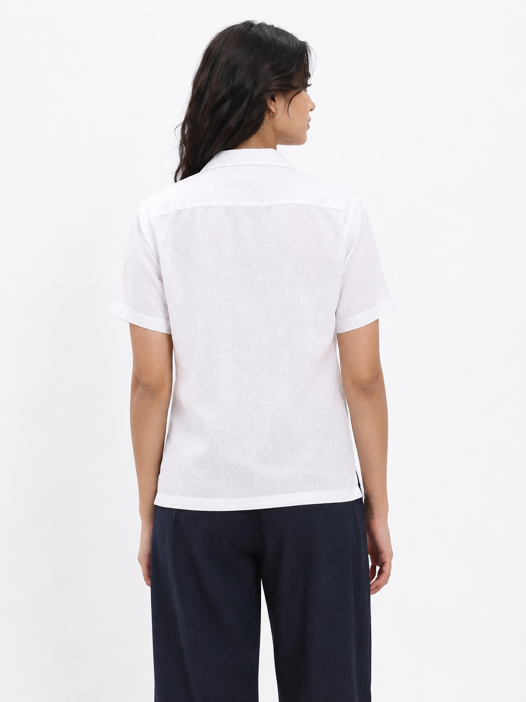 WOMEN'S WHITE FLORAL OVERSIZED EMBROIDERED SHIRT