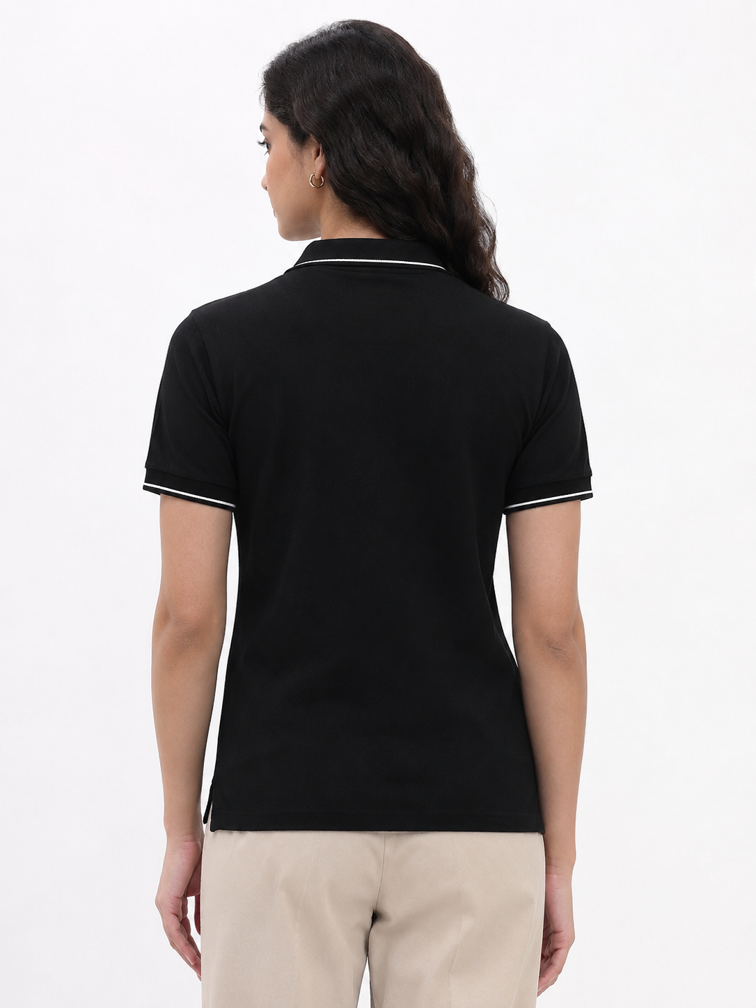 WOMEN'S BLACK POLO SHIRT