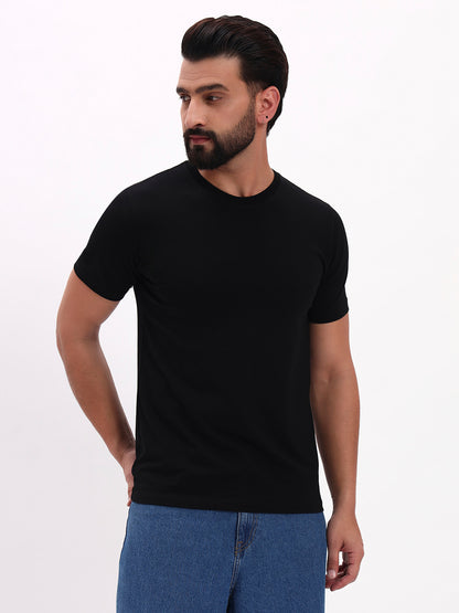 BLACK SOLID T-SHIRT
