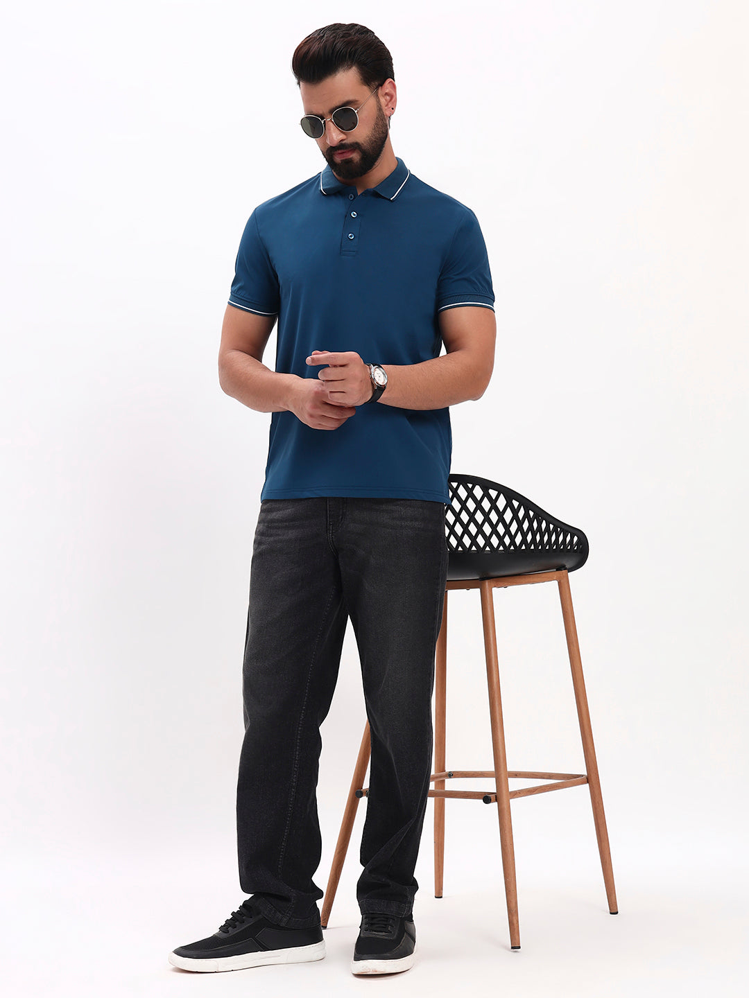 TEAL BLUE POLO SHIRT