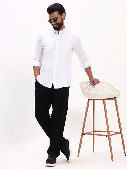 WHITE SATIN SHIRT