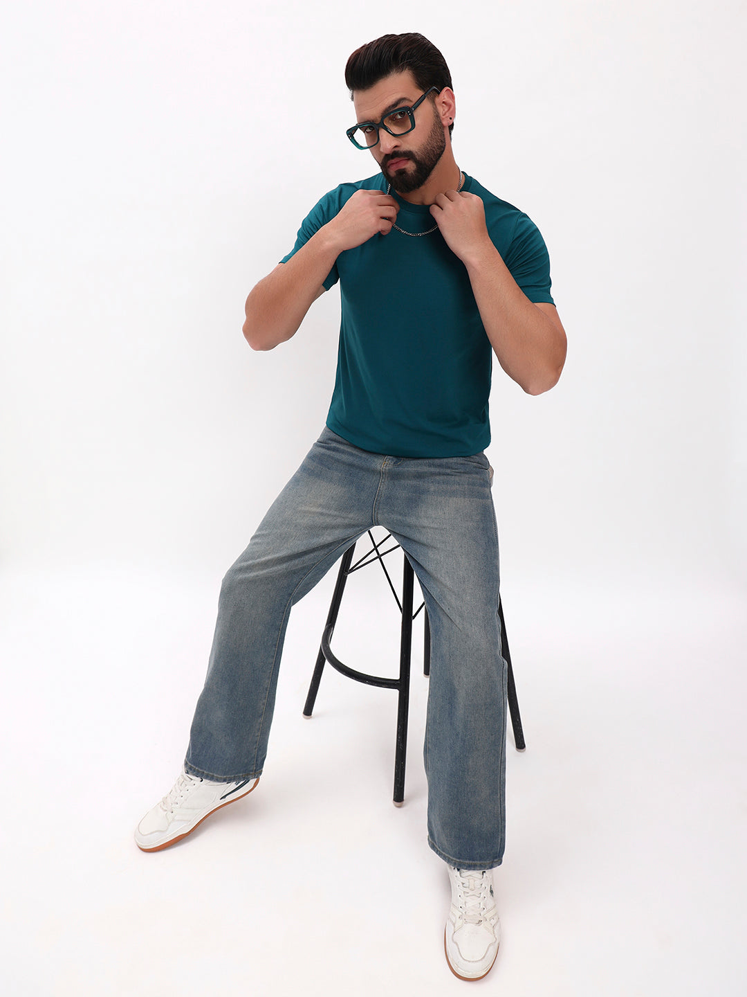 SEA GREEN SOLID T-SHIRT