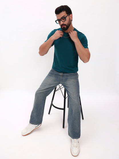 SEA GREEN SOLID T-SHIRT