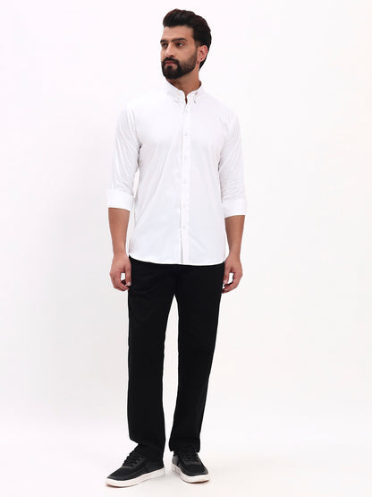 WHITE SATIN SHIRT