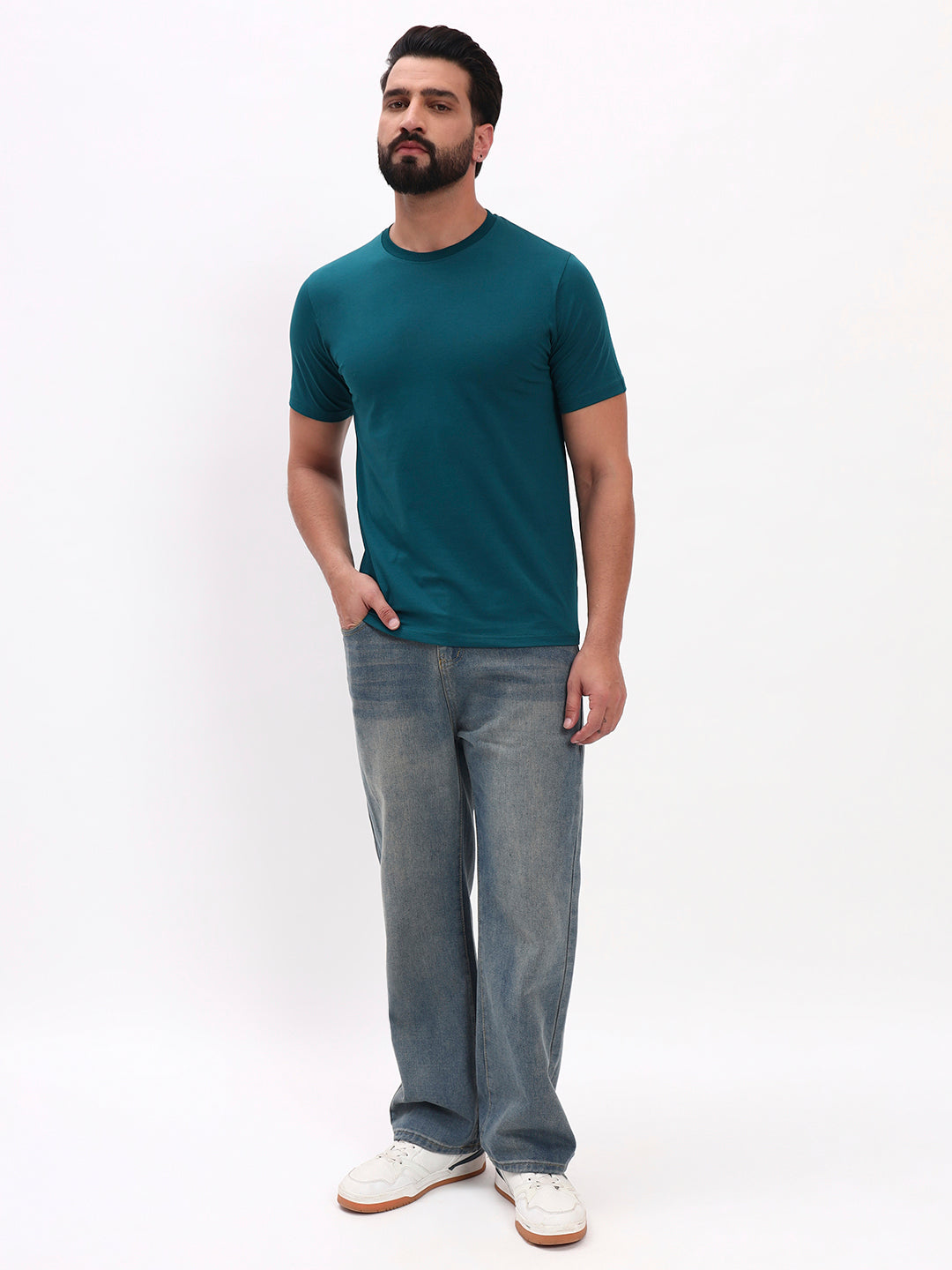 SEA GREEN SOLID T-SHIRT