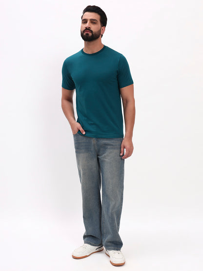 SEA GREEN SOLID T-SHIRT