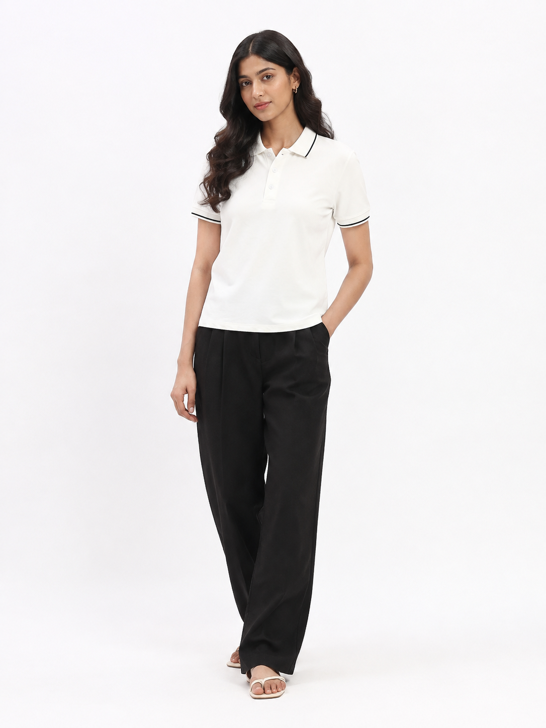 WOMEN'S WHITE POLO SHIRT