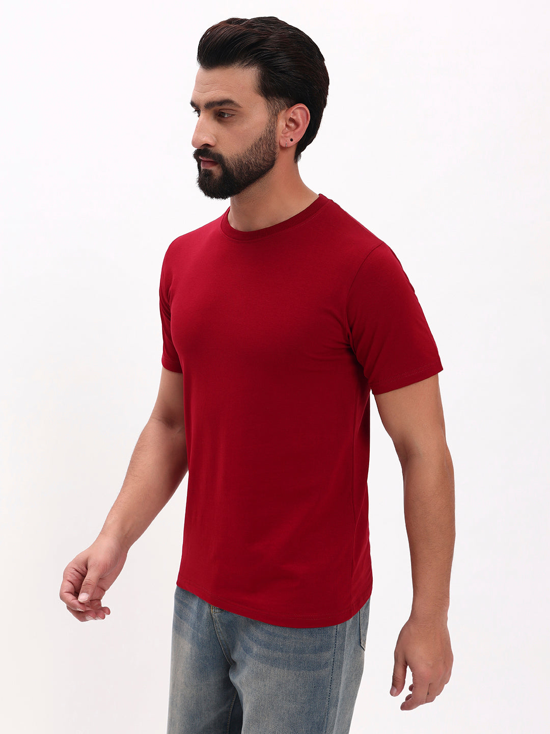 MAROON SOLID T-SHIRT