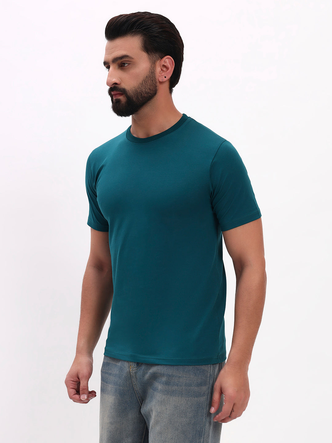 SEA GREEN SOLID T-SHIRT